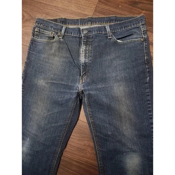 Levis 541 Jeans Mens Blue Medium Wash Athletic Straight Leg Denim Fits 42x29 - Picture 2 of 8